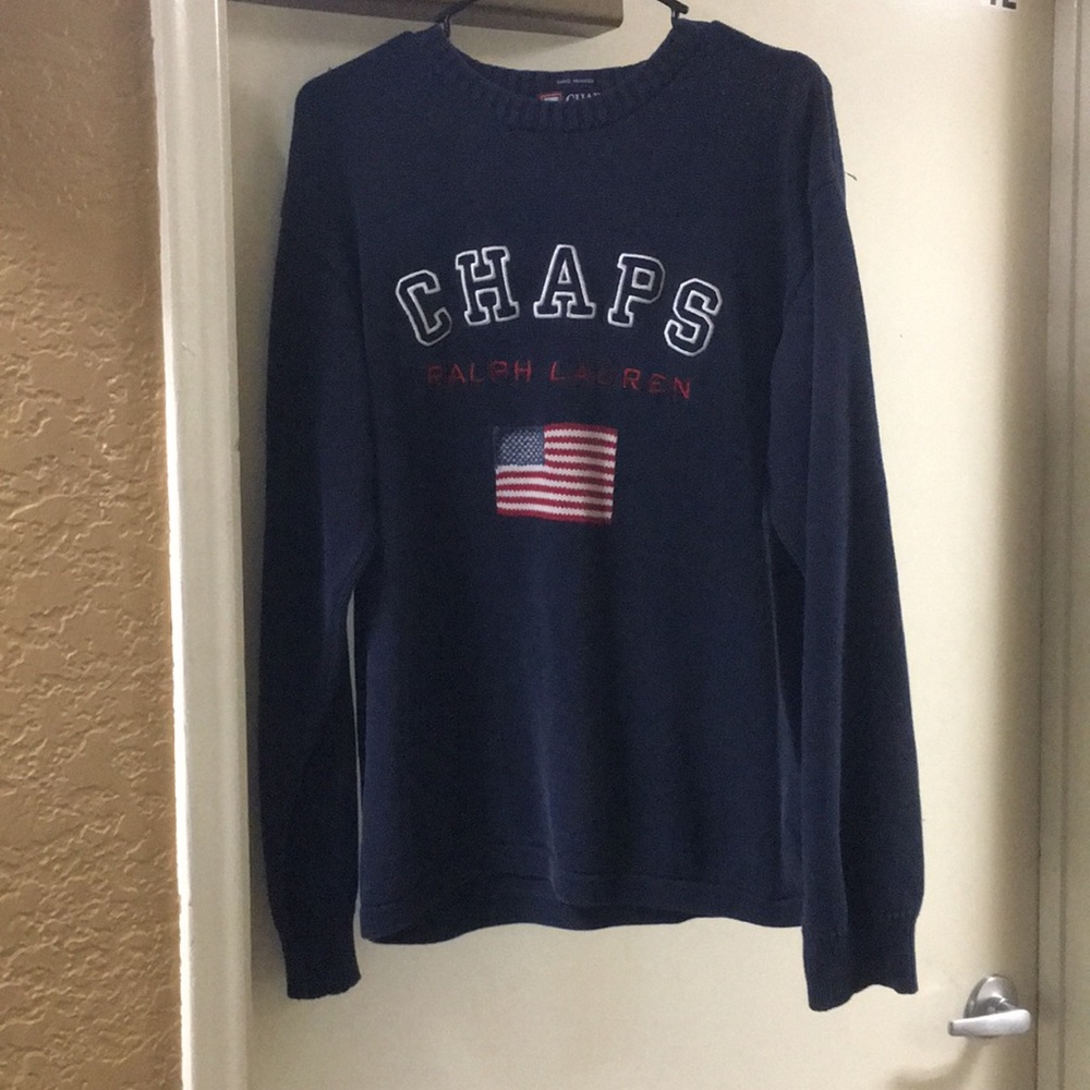 Men’s chaps  Ralph Lauren hand framed sweater